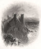 Dunluce Castle, Antrim. Ireland 1835 old antique vintage print picture