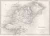 Antique DONEGAL county map by Alfred ADLARD. Ireland 1835 old