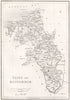 Antique SLIGO AND ROSCOMMON county map by Alfred ADLARD. Ireland 1835 old