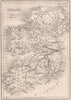 Antique map of IRELAND with railways, counties & provinces by Alfred ADLARD 1835
