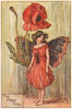 Poppy Fairy by Cicely Mary Barker. Summer Flower Fairies c1935 old print