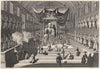 The Temple of Ten Thousand Idols in Japan. Buddhism 1840 old antique print