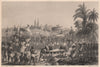 Rites at funeral of Ashanti Chief. Fetishism. Ghana 1840 old antique print