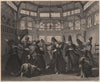 The Dance of Dervishes. Sufi whirling. Mevlevi Islam. Muslim 1840 old print