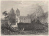 The Ghugun Mahal, Penukonda 1840 old antique vintage print picture