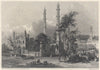 Mosque of Abdul Rahim Khan, Burhanpur, Hindustan 1840 old antique print