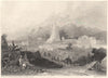 The Great Temple, Haridwar. Hinduism 1840 old antique vintage print picture