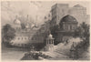 Baoli & Palace of Jahangir (son of Akbar the Great), Delhi. India 1840 print