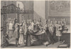 Baptism according to the Church of Rome. Catholicism 1840 old antique print