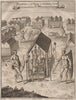 'Sepulture of the Kings in Guinea'. Beheadings. Executions. After DE BRY 1746