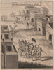 'Houses in BENIN, with thier executions & way of Riding'. After DE BRY 1746