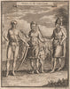 'Habits on the Gold Coast'. GHANA traditional dress 1746 antique print