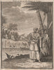 'Habit of one of the Kings of Congo'. Costume dress 1746 old antique print