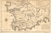 'Country of the Hottentots, towards the Cape of Good Hope'.SOUTH AFRICA 1746 map
