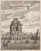 'A Triumphal Arch At Canton'. GUANGZHOU, China. After NIEUHOF 1746 old print
