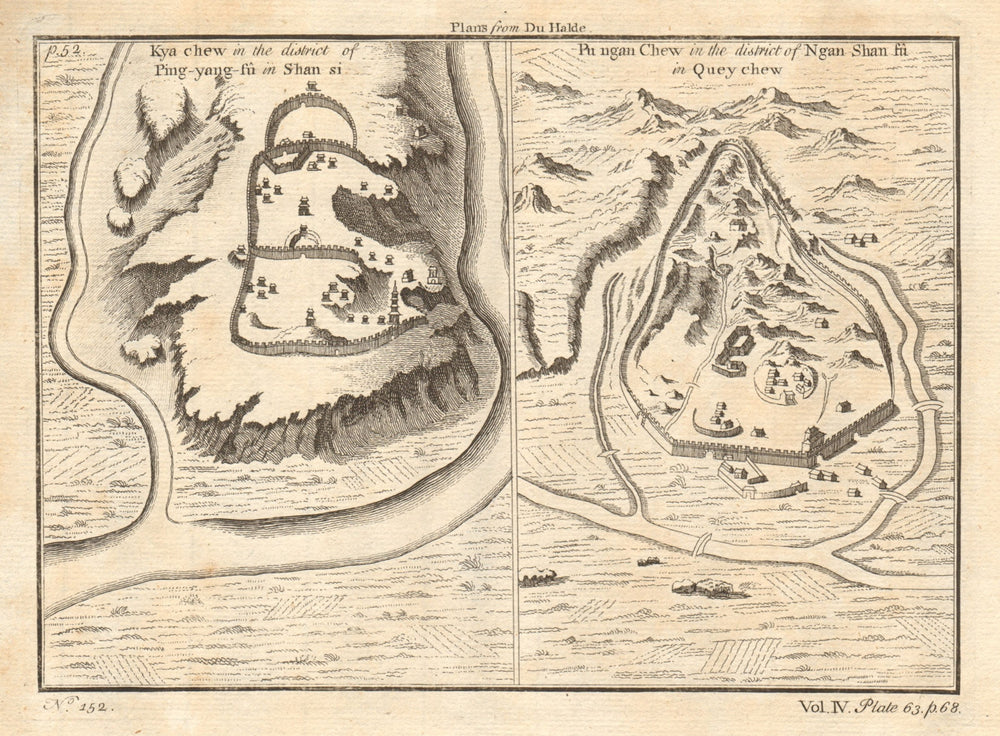 CITY PLANS. Ping yang [PINGYAO, Shanxi]. Ngan Shan [ANSHUN, Guizhou] 1746 map