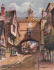 Fore Street, Totnes, South Devon, by Charles E. Hannaford 1907 old print