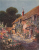 A Devonshire cottage, South Devon, by Charles E. Hannaford 1907 old print