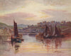 Brixham, South Devon, by Charles E. Hannaford 1907 old antique print picture