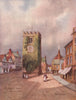 St Leonard's Tower, Newton Abbot, South Devon, by Charles E. Hannaford 1907