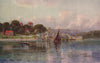 Salcombe, South Devon, by Charles E. Hannaford 1907 old antique print picture