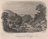 Entrance to Hastings, Sussex. Antique steel engraving 1852 old print