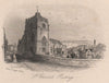St Clement's church, Hastings, Sussex. Antique steel engraving c1872 old print