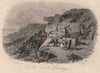 Lover's Seat, Hastings, Sussex. Antique steel engraving 1860 old print