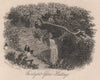 Fairlight Glen, Hastings (2), Sussex. Antique steel engraving 1856 old print