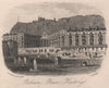 Pelham Place, Hastings, Sussex. Antique steel engraving 1855 old print