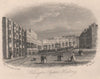 Wellington Square, Hastings, Sussex. Antique steel engraving 1860 old print