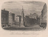 The Albert Memorial, Hastings, Sussex. Antique steel engraving 1863 old print