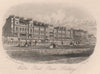 White Rock Place, Hastings, Sussex. Antique steel engraving 1860 old print
