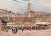 The Market of Split, Croatia, by Walter Tyndale 1925 old vintage print picture