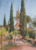 The Monastery at Savina, Montenegro, by Walter Tyndale 1925 old vintage print