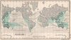 World Prevailing Winds. BARTHOLOMEW 1904 old antique vintage map plan chart