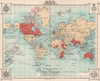 The British Empire Throughout The World. BARTHOLOMEW 1904 old antique map