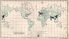 World Density of Population. BARTHOLOMEW 1904 old antique map plan chart