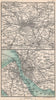 Environs of Manchester & Liverpool. Lancashire. BARTHOLOMEW 1904 old map