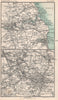 Environs of Birmingham & Newcastle. Warwickshire. BARTHOLOMEW 1904 old map