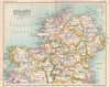 Ireland Northern Section. BARTHOLOMEW 1904 old antique vintage map plan chart