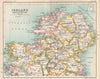 Ireland Northern Section. BARTHOLOMEW 1904 old antique vintage map plan chart