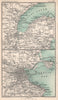 Environs of Belfast & Dublin. Ireland. BARTHOLOMEW 1904 old antique map chart