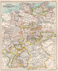 Central Germany showing states. BARTHOLOMEW 1904 old antique map plan chart