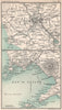 Environs of Rome & Naples. Italy. BARTHOLOMEW 1904 old antique map plan chart