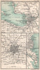 Environs of St Petersburg, Moscow & Odessa. Russia. BARTHOLOMEW 1904 old map