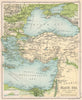 Black Sea and the Levant. Middle East Turkey Asia Minor. BARTHOLOMEW 1904 map