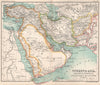 Middle East. Turkey in Asia Arabia Persia Afghanistan Sharjah 1904 old map