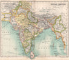 Indian Empire. British India. BARTHOLOMEW 1904 old antique map plan chart
