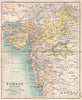 Bombay, Berar, and Part of Central India. NW British India 1904 old map